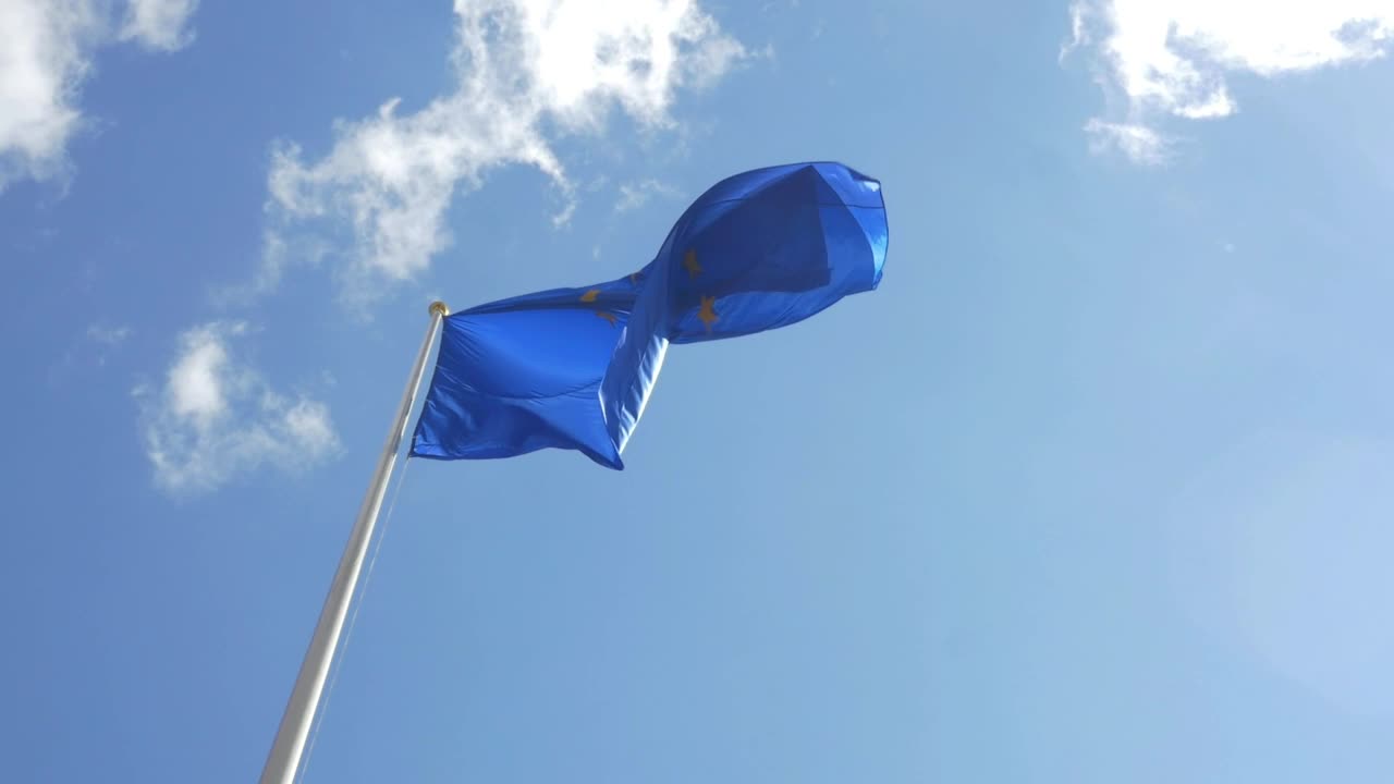 Stock Video European Union Flag Waving In The Wind Live Wallpaper For PC