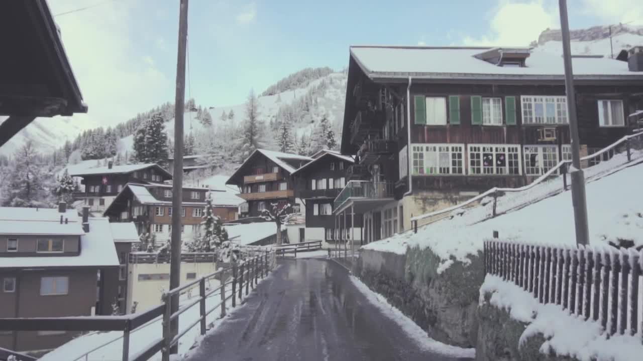 Stock Video European Town During Winter Live Wallpaper For PC