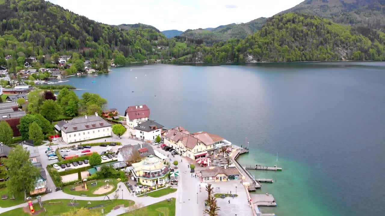 Stock Video European Town By A Lake Live Wallpaper For PC