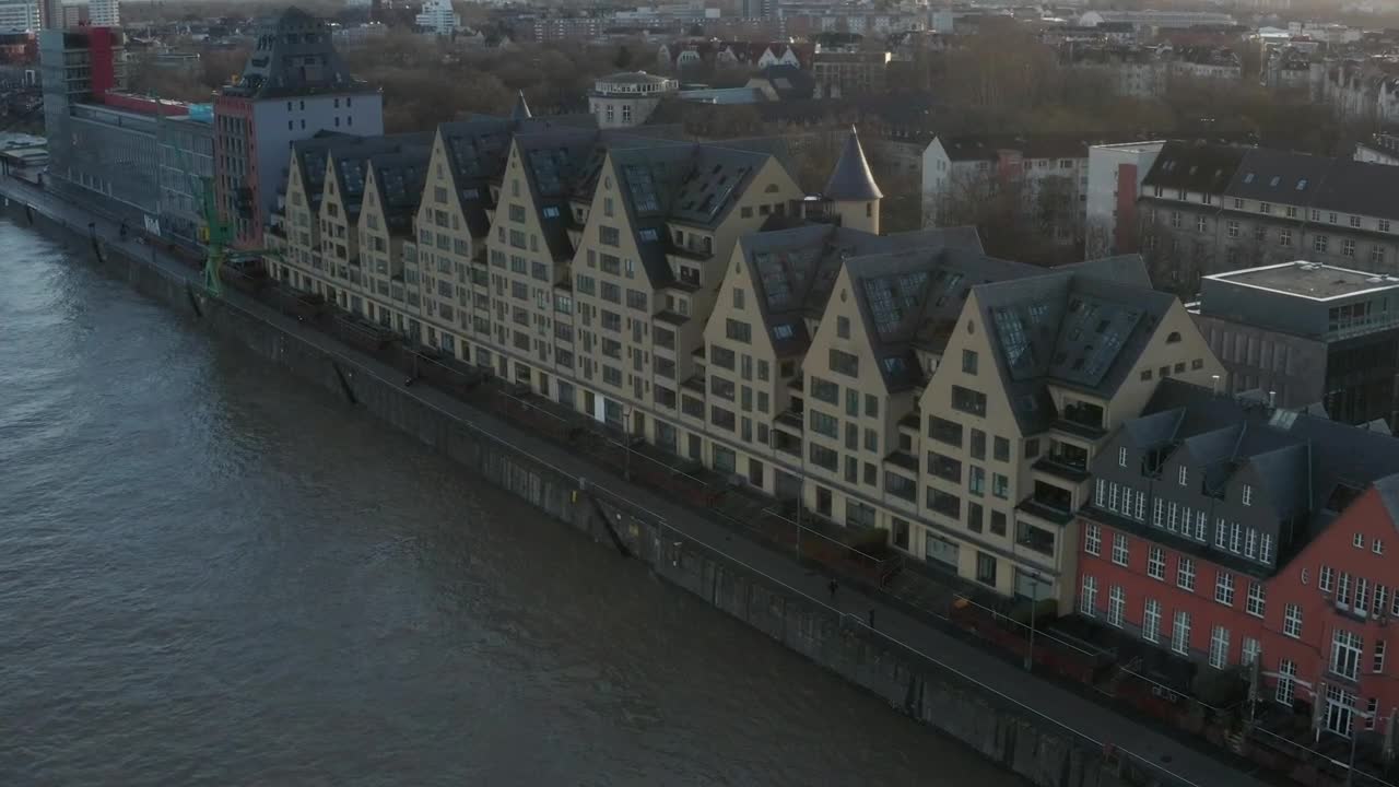 Stock Video European Style Houses By The River In Germany Live Wallpaper For PC