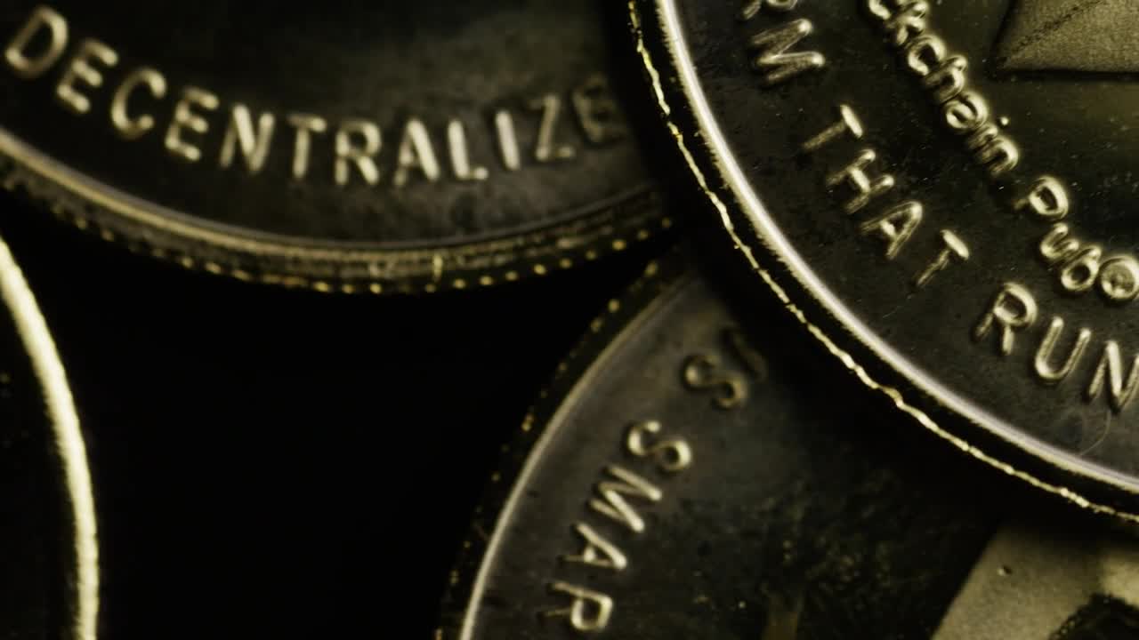 Stock Video Ethereum Golden Coins Live Wallpaper For PC
