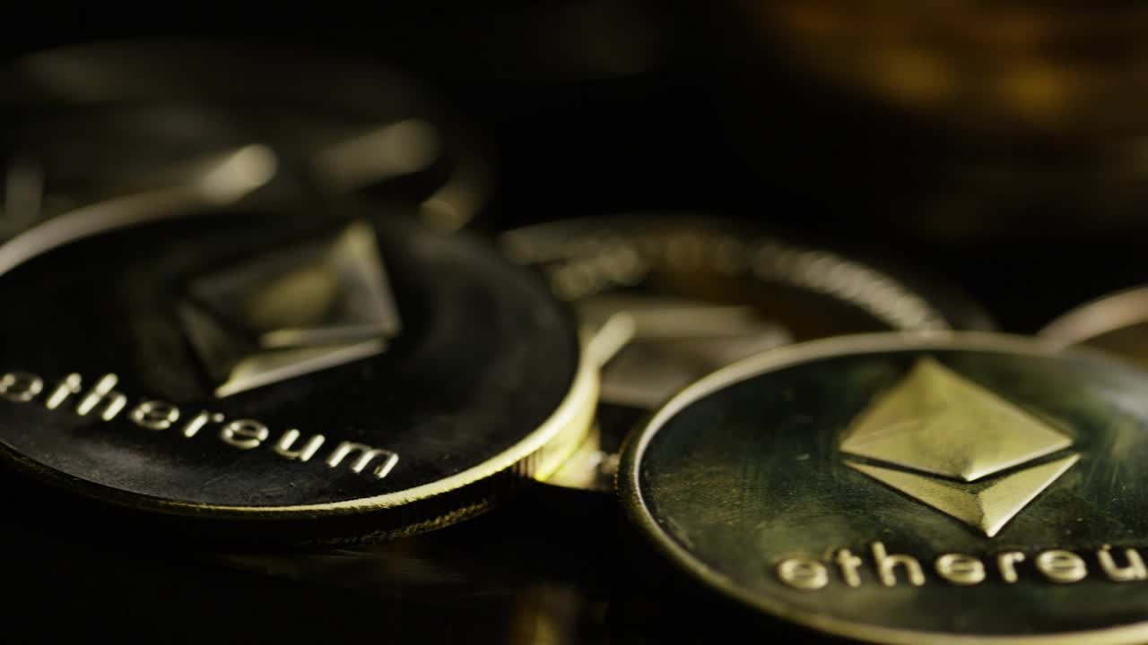 Stock Video Ethereum Coins Close Up Live Wallpaper For PC