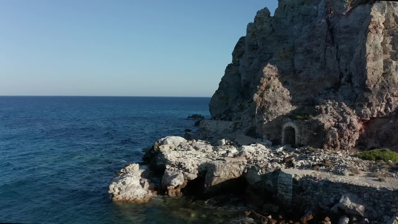 Stock Video Entrance To A Mine On The Seashore In Greece Live Wallpaper For PC