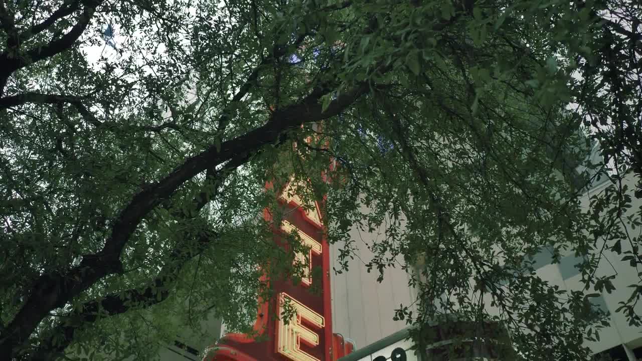 Stock Video Entrance Of A Theater With A Sign And A Marquee Live Wallpaper For PC