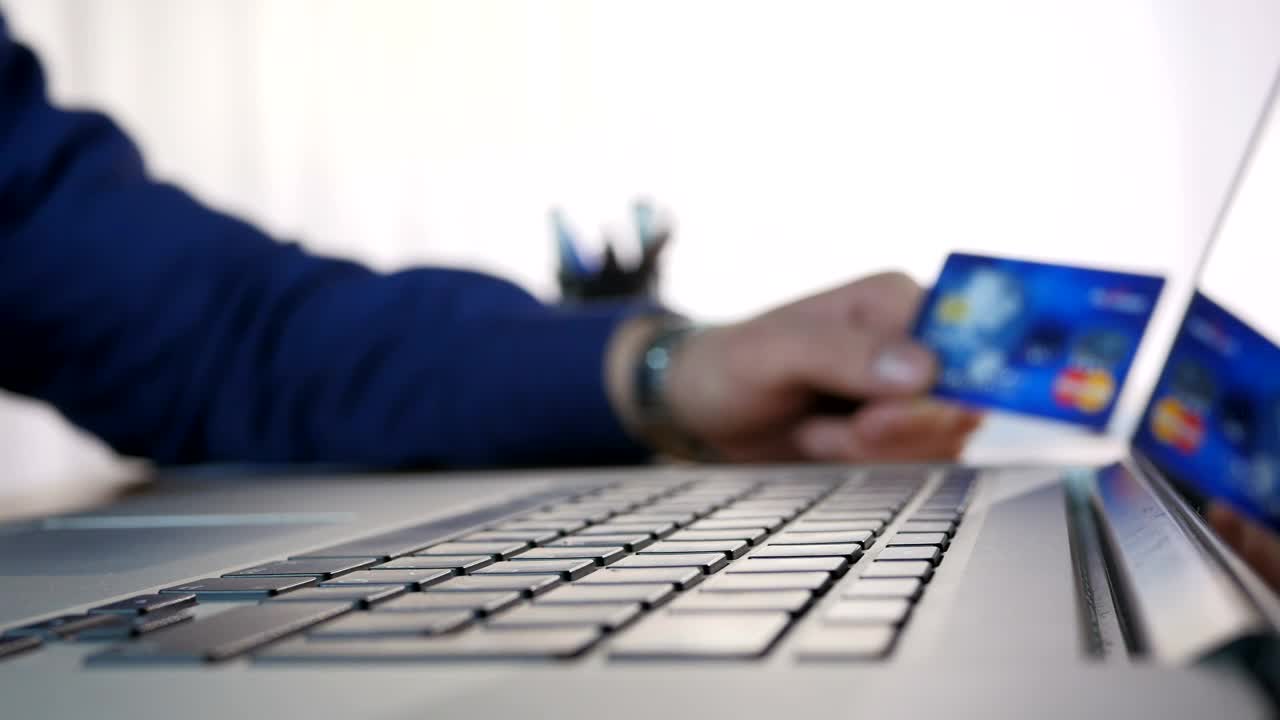 Stock Video Entering Bank Details On A Computer Live Wallpaper For PC