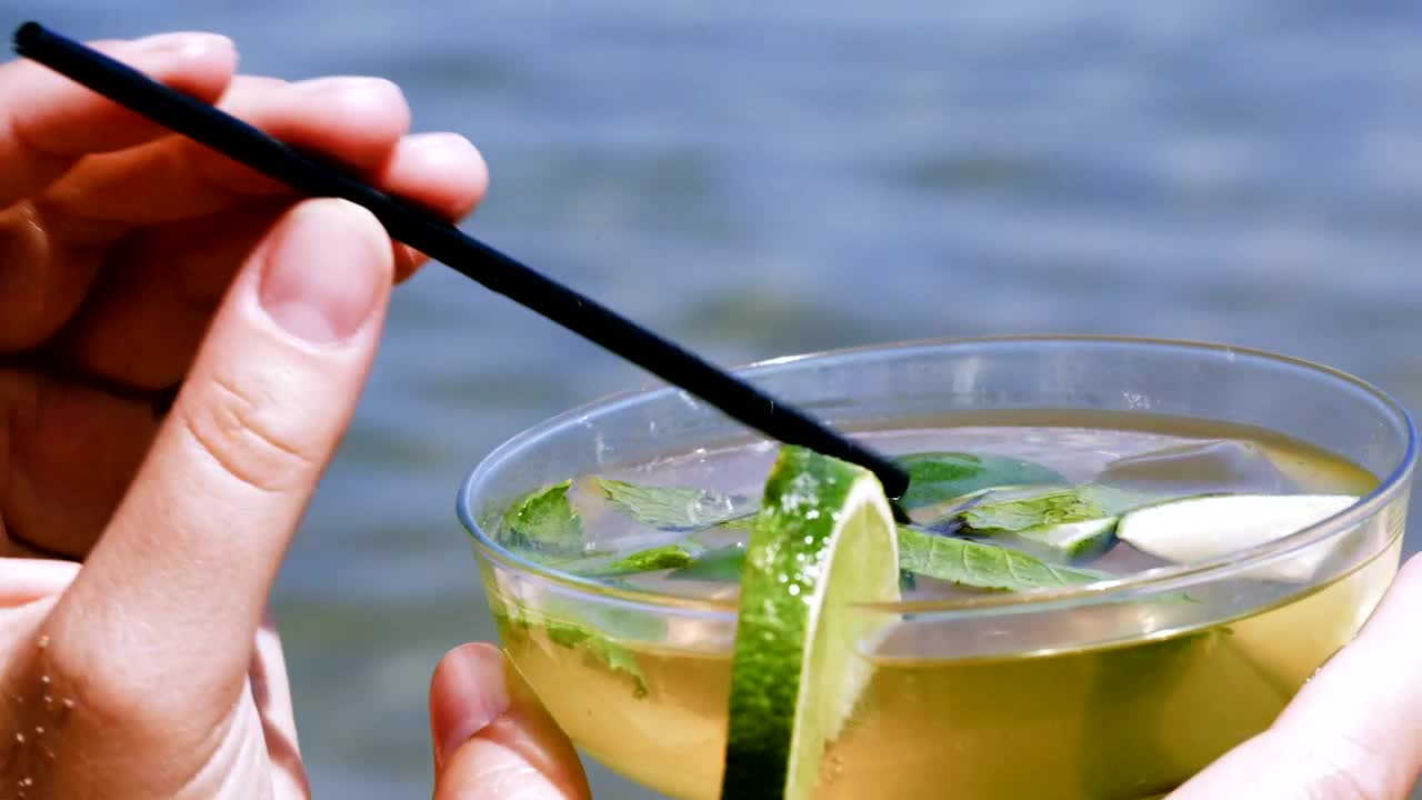 Stock Video Enjoying A Mojito Live Wallpaper For PC