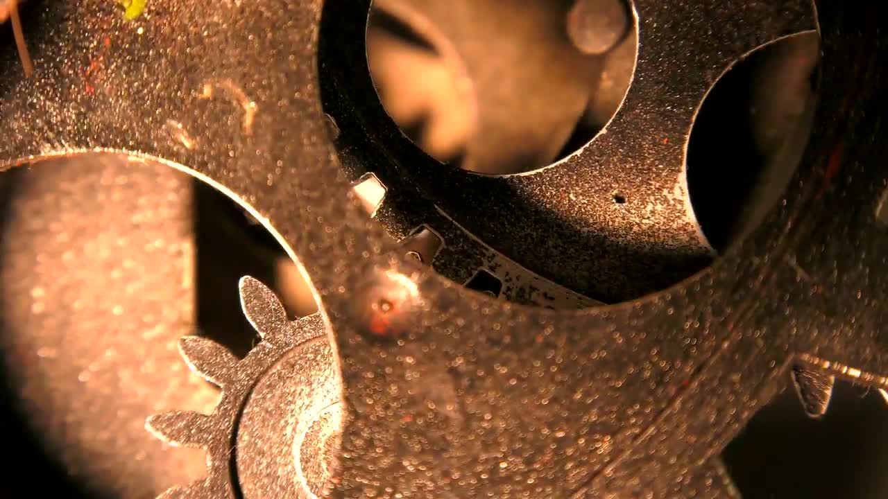 Stock Video Engranajes Industriales Grunge Trabajando Live Wallpaper For PC