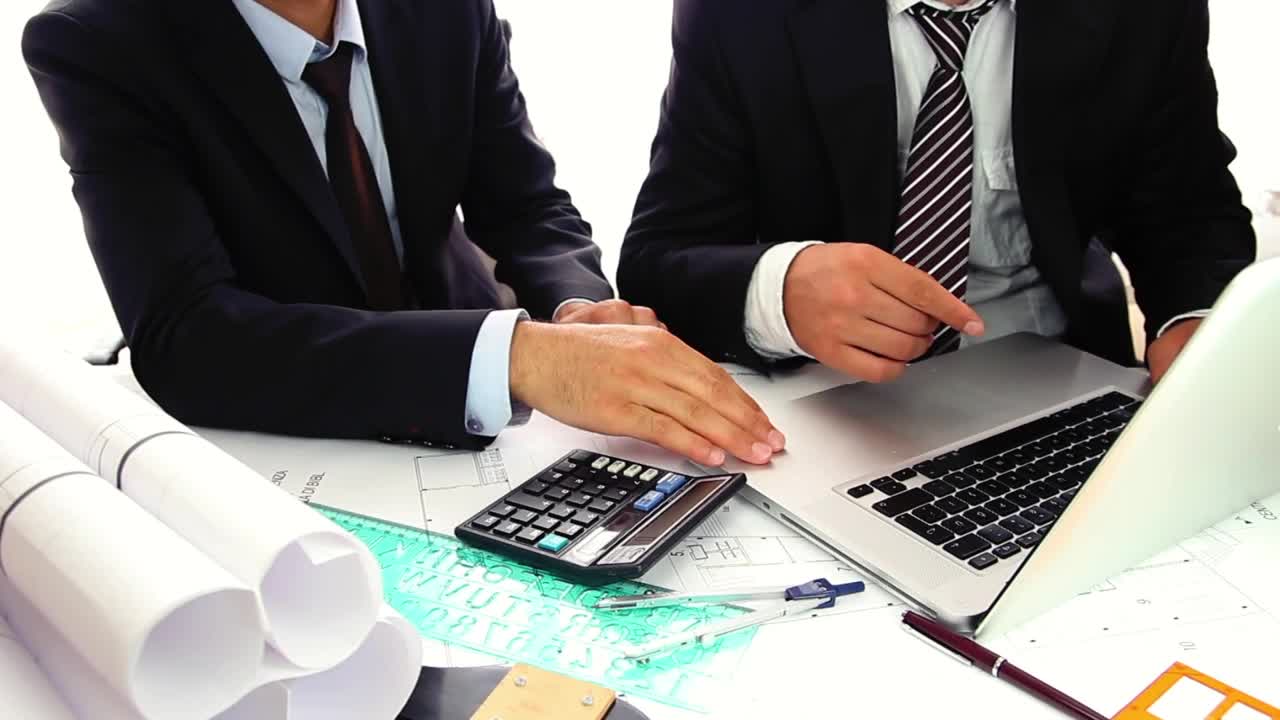 Stock Video Engineers In Suits Working In Front Of A Computer Live Wallpaper For PC