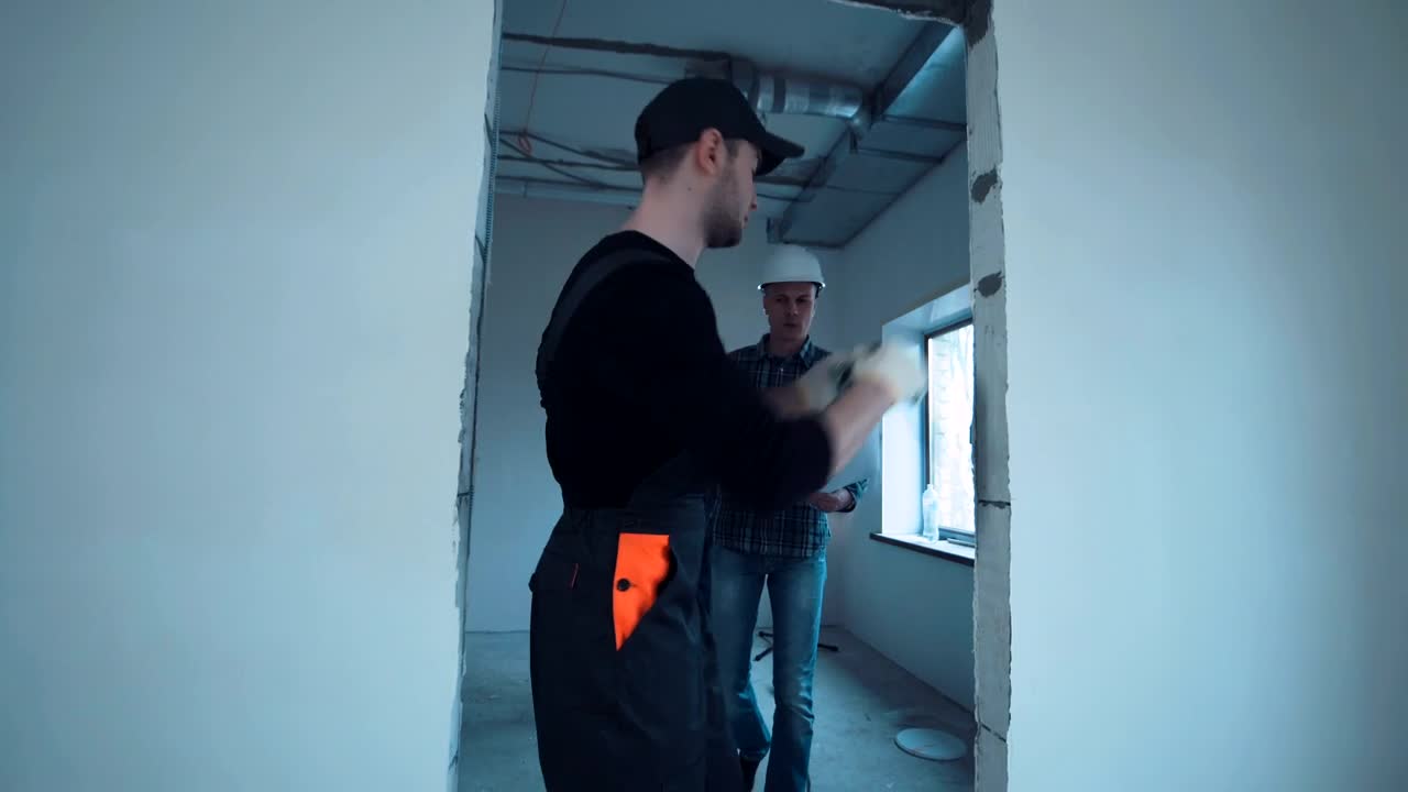 Stock Video Engineer With Blueprint Walking Live Wallpaper For PC