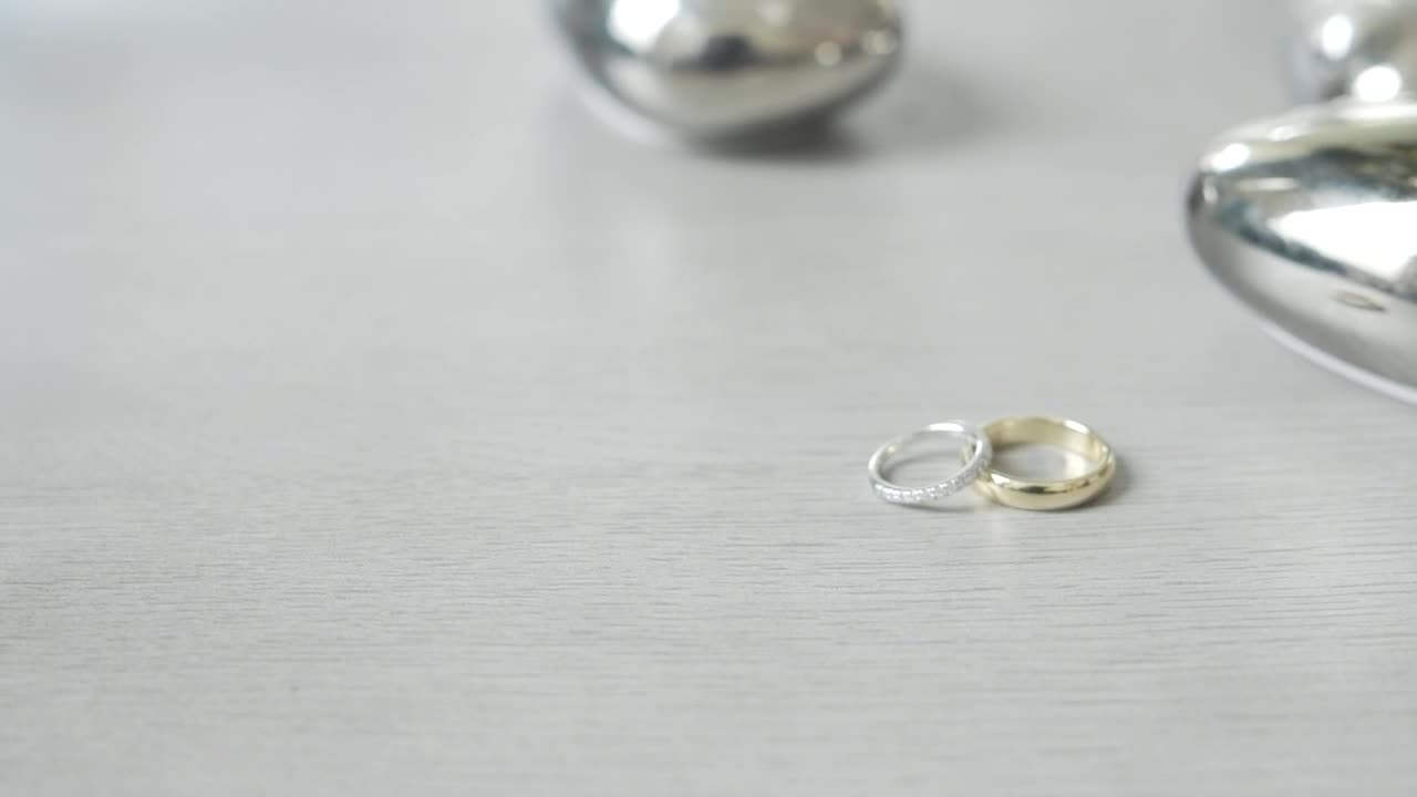 Stock Video Engagement Rings On A Wedding Table Live Wallpaper For PC