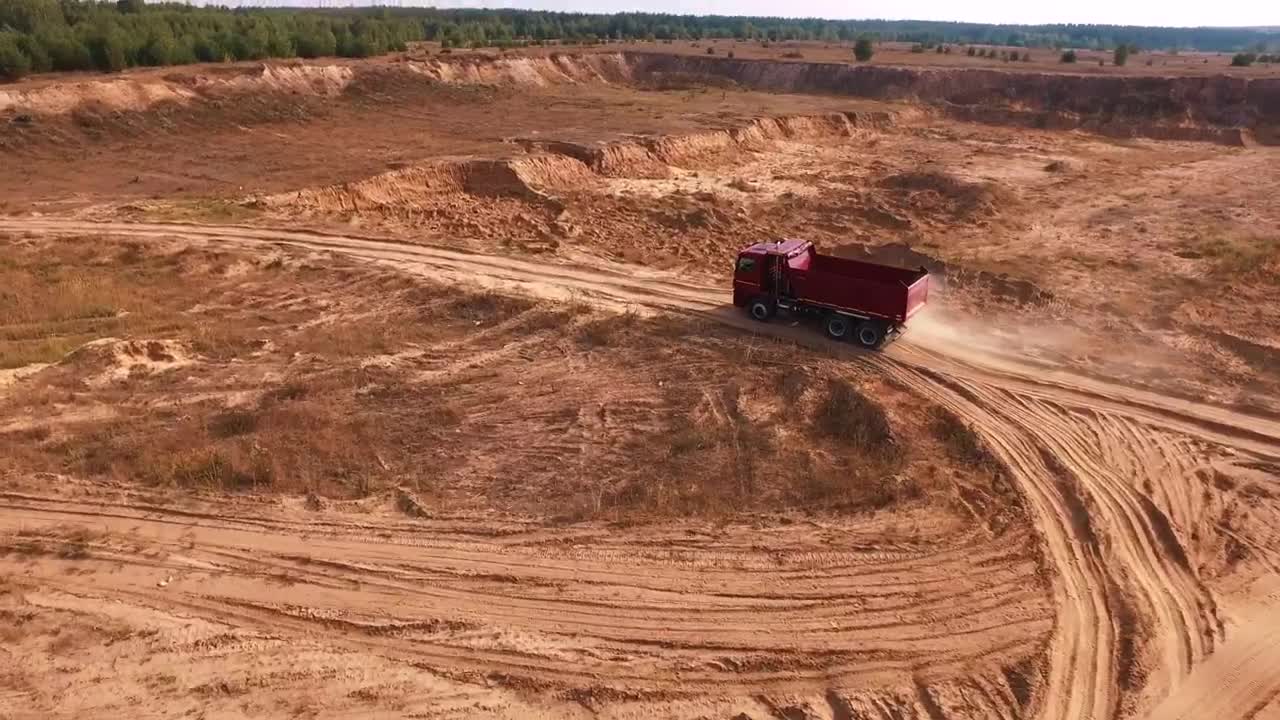 Stock Video Empty Truck Heading Down A Dusty Road Live Wallpaper For PC
