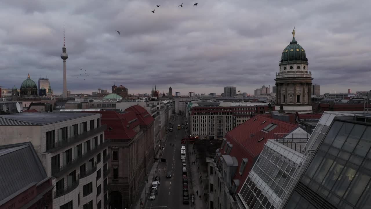 Stock Video Empty Street In Berlin Aerial Shot Live Wallpaper For PC