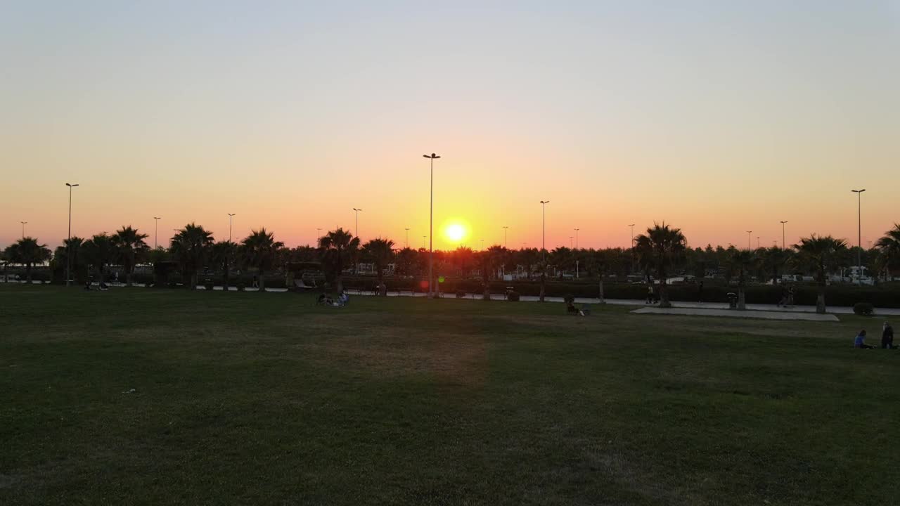Stock Video Empty Park After Covid At Sunset Live Wallpaper For PC