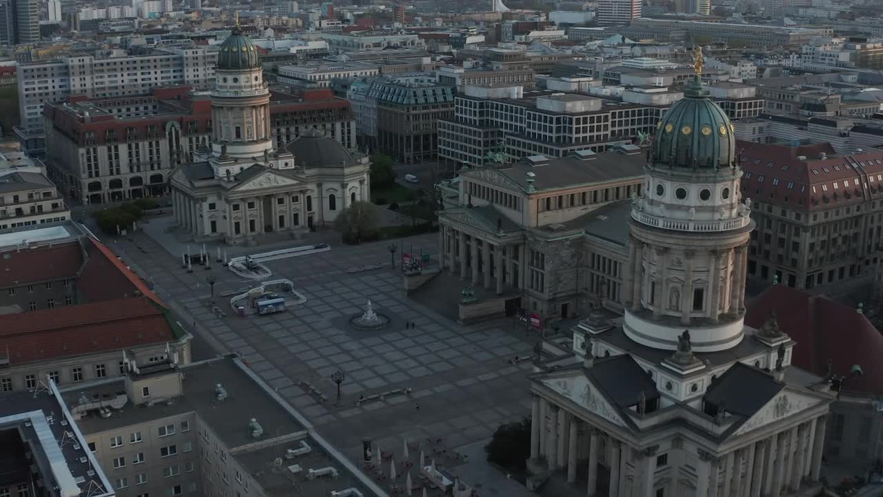 Stock Video Empty Gendarmenmarkt Square Aerial Shot Live Wallpaper For PC