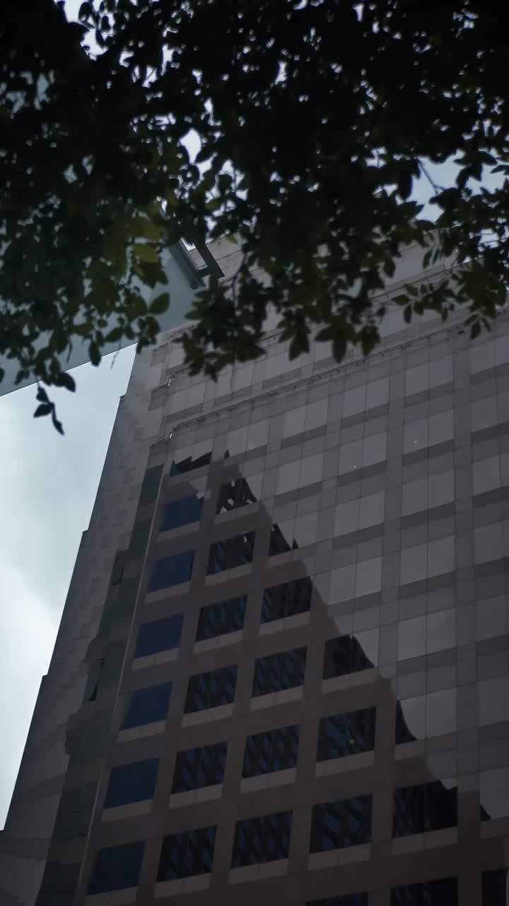 Stock Video Elegant Building In The City In A Shot From Below Live Wallpaper For PC