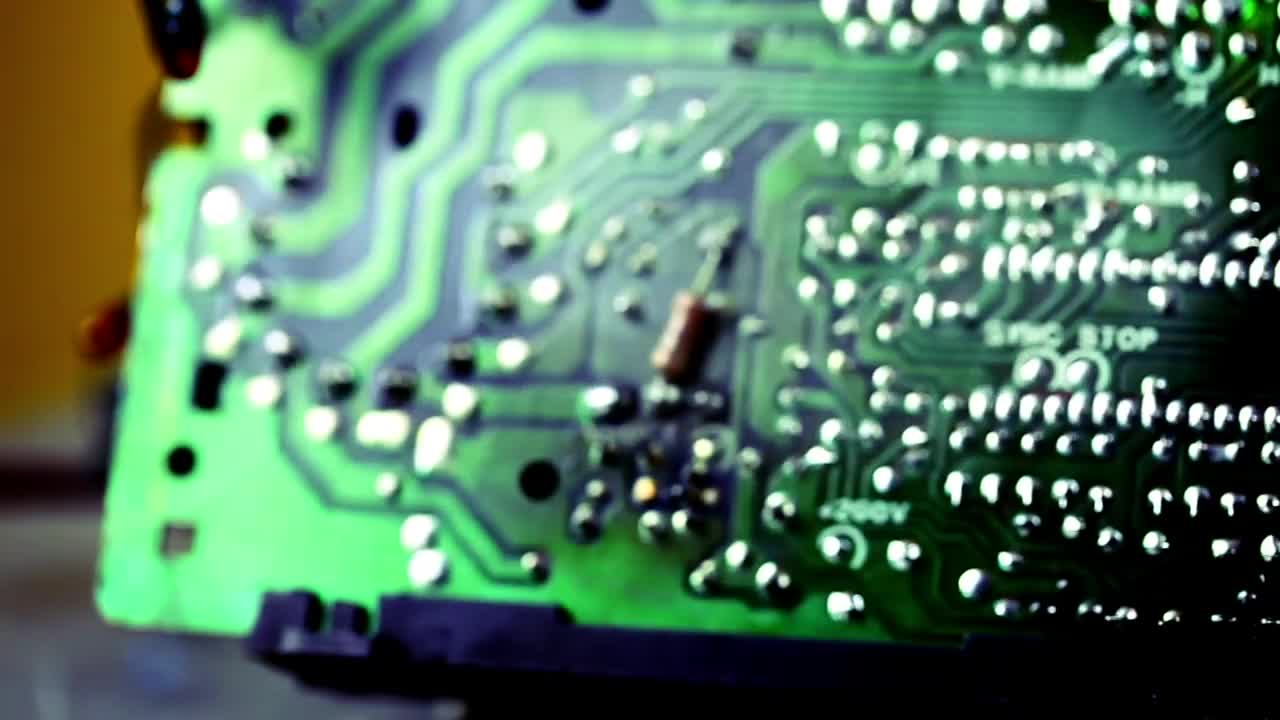 Stock Video Electronic Card Working Detail View Live Wallpaper For PC