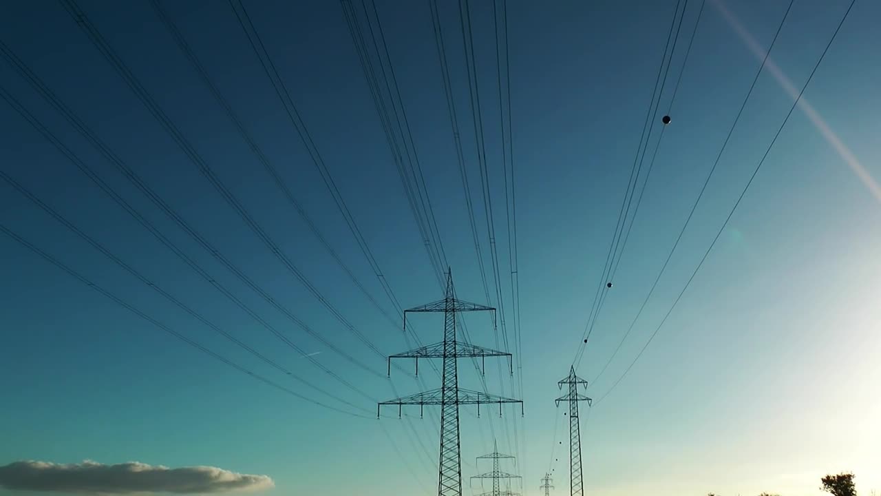 Stock Video Electric Poles And Towers Low View Live Wallpaper For PC