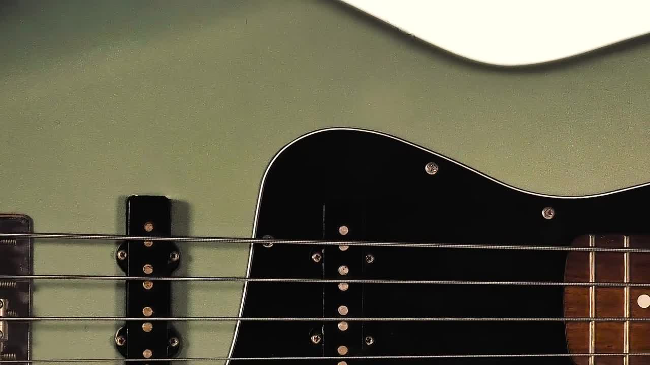 Stock Video Electric Bass Upside Down On White Background Live Wallpaper For PC