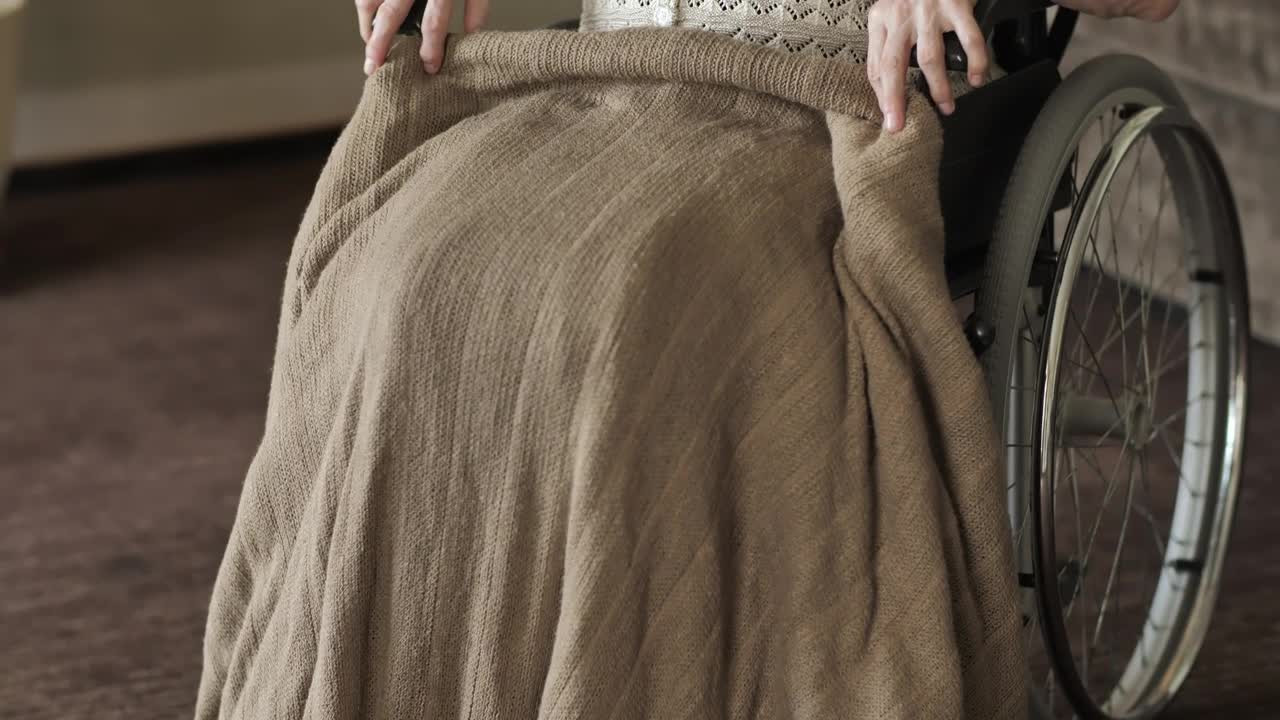 Stock Video Elderly Woman In Wheelchair Portrait Live Wallpaper For PC