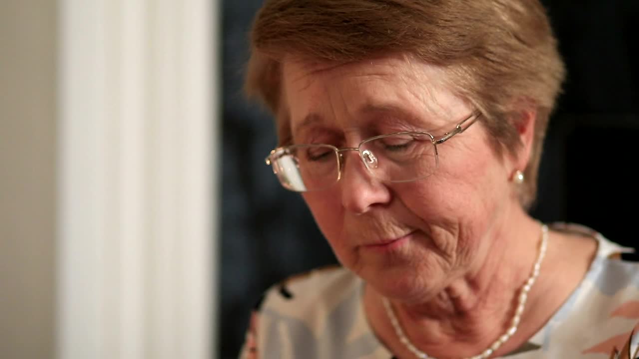 Stock Video Elderly Woman Eating Dinner Live Wallpaper For PC