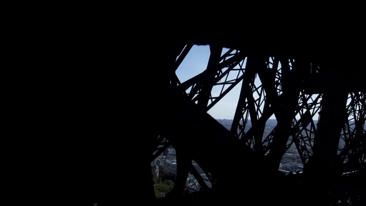 Stock Video Eiffel Tower Elevator Going Down Live Wallpaper For PC