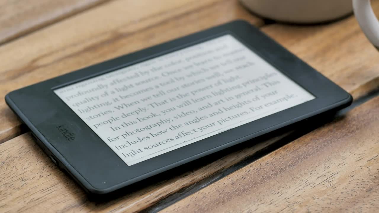 Stock Video Ebook Reader On A Table Live Wallpaper For PC
