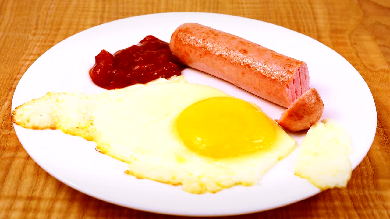 Stock Video Eating A Plate Of Breakfast Food Live Wallpaper For PC