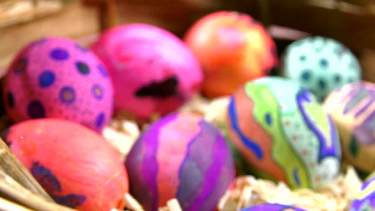 Stock Video Easter Eggs Spinning Shot Live Wallpaper For PC