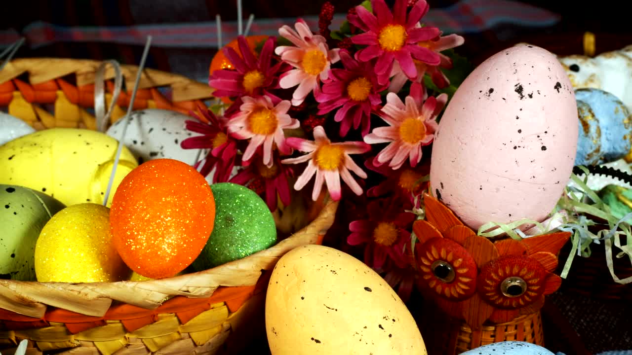 Stock Video Easter Eggs And Other Decorations Live Wallpaper For PC