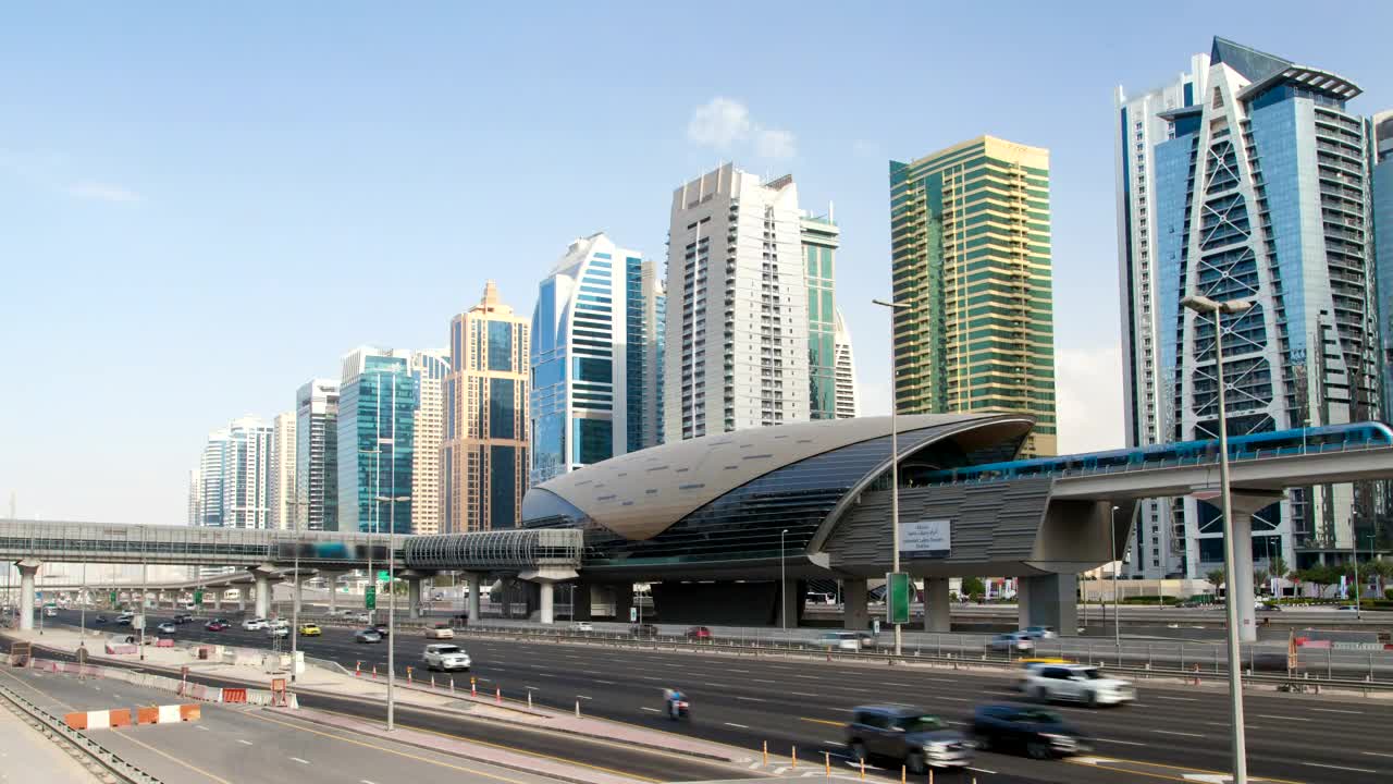 Stock Video Dubai Train Station And Highway With Fast Traffic Live Wallpaper For PC