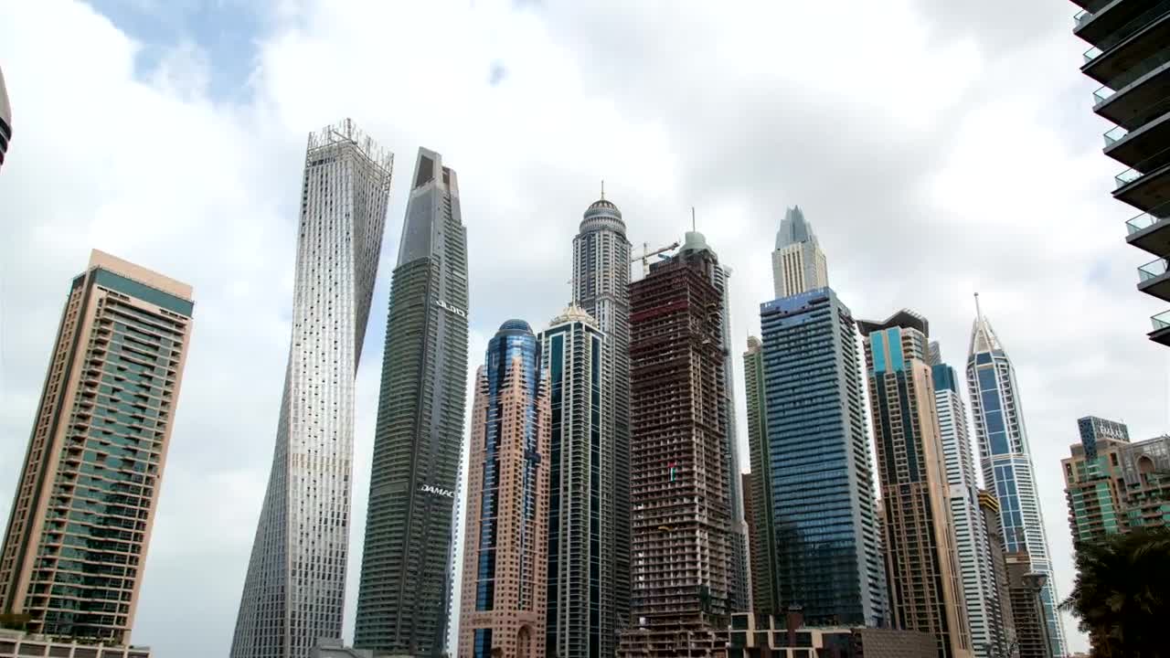 Stock Video Dubai Marina Skyscrapers Time Lapse Live Wallpaper For PC
