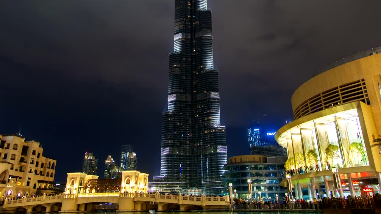 Stock Video Dubai Burj Khalifa At Night And Fountain Live Wallpaper For PC