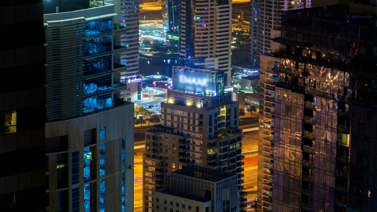 Stock Video Dubai Billboard And Cityscape At Night Live Wallpaper For PC