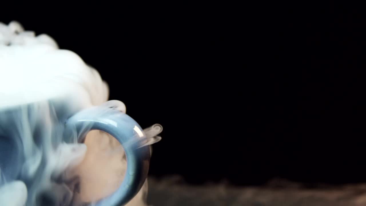 Stock Video Dry Ice Smoke From A Coffee Cup Live Wallpaper For PC