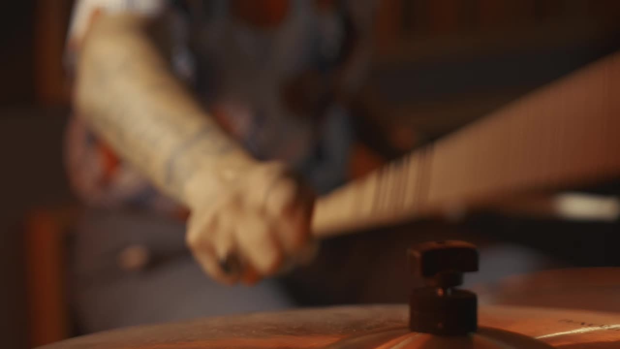 Stock Video Drummer Playing In A Studio Live Wallpaper For PC