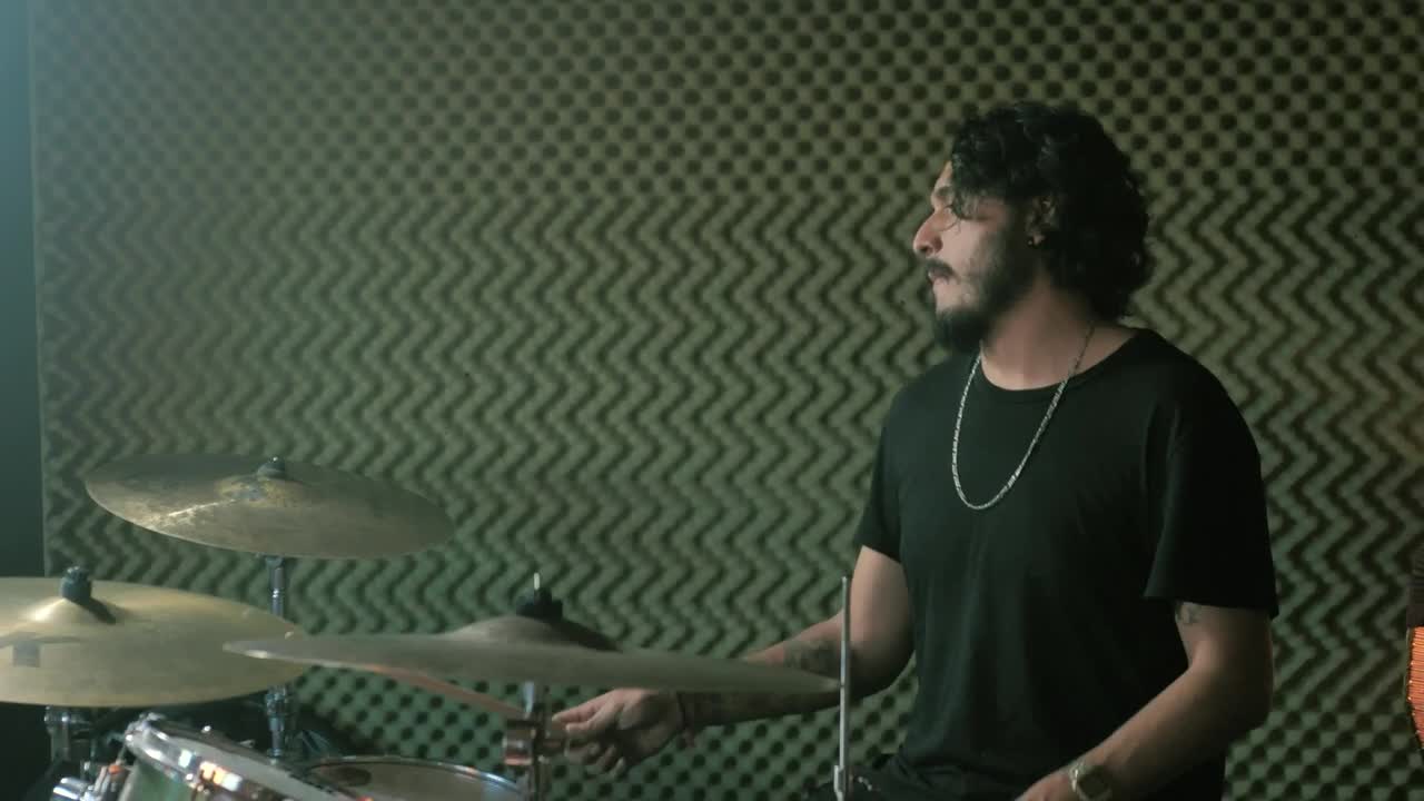 Stock Video Drummer Playing A Slow Song Live Wallpaper For PC