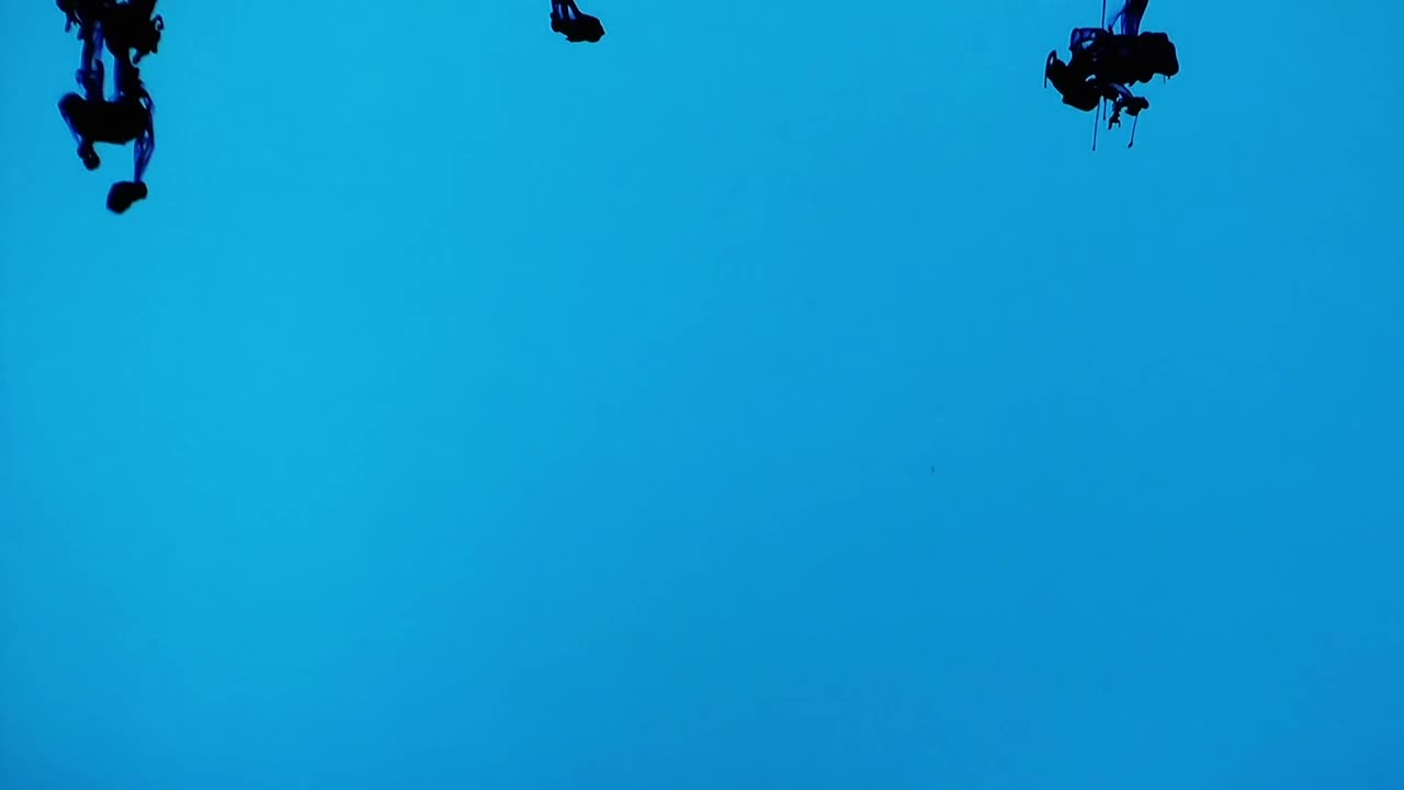 Stock Video Drops Of Blue Ink Are Immersed In Water Live Wallpaper For PC