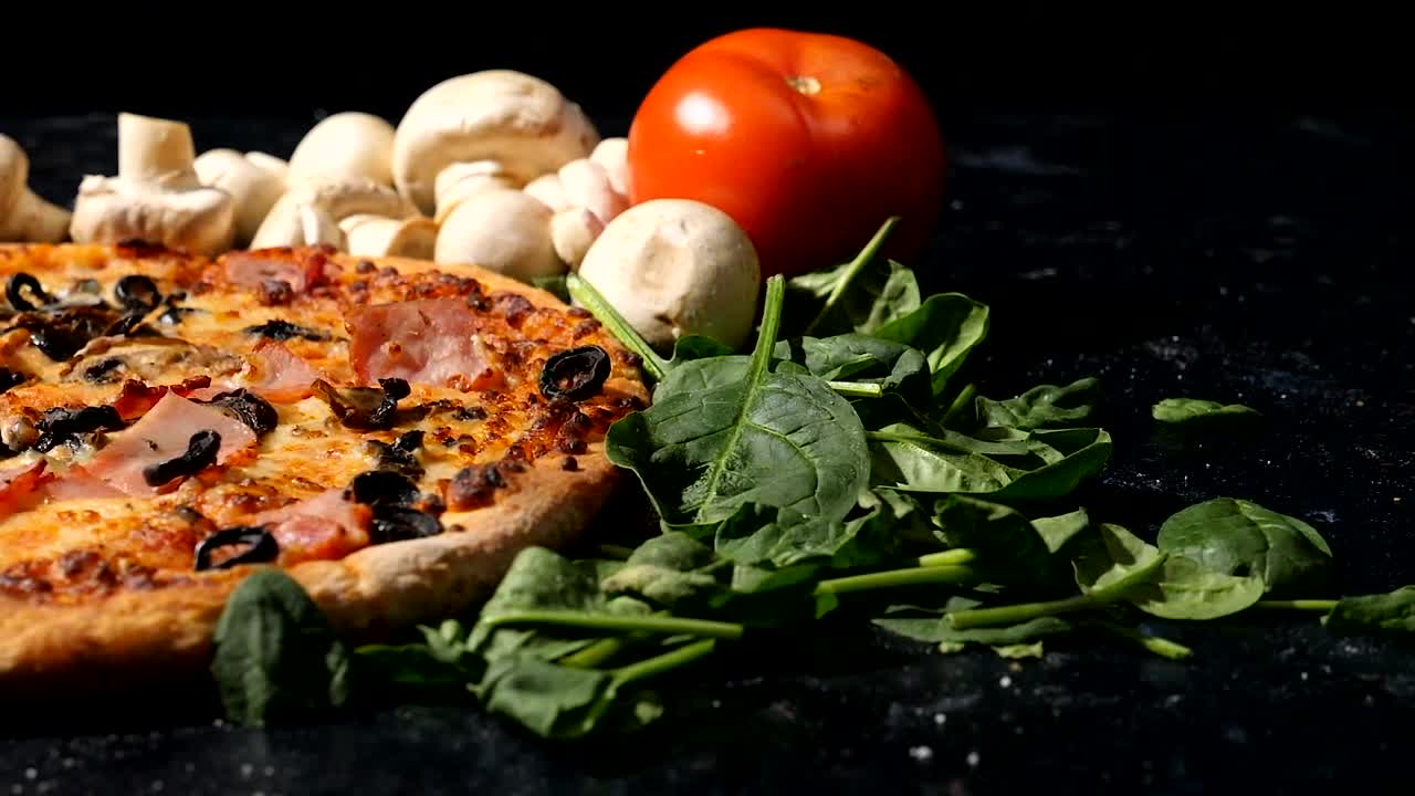 Stock Video Dropping Mushrooms Onto A Pizza Live Wallpaper For PC