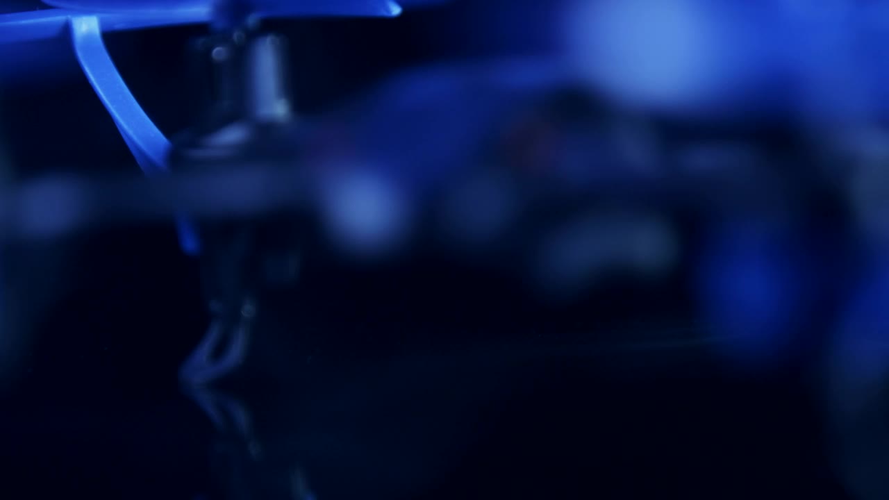 Stock Video Drone Under A Blue Light Live Wallpaper For PC