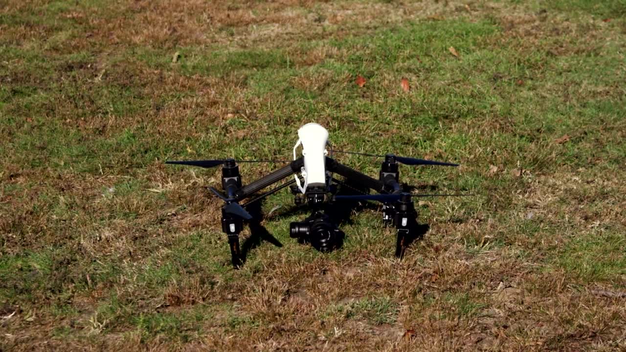 Stock Video Drone Preparing To Take Off From A Park Live Wallpaper For PC