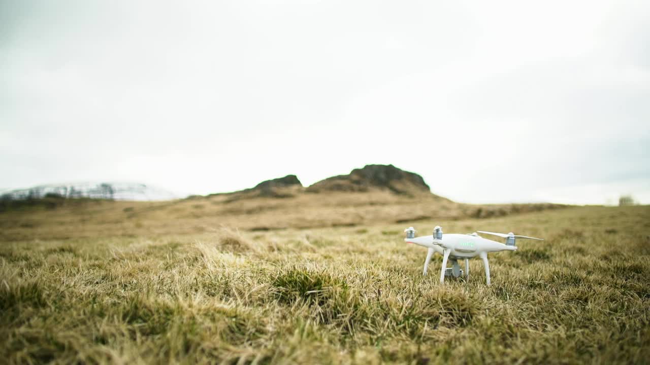 Stock Video Drone Preparing To Lift Off The Ground Live Wallpaper For PC