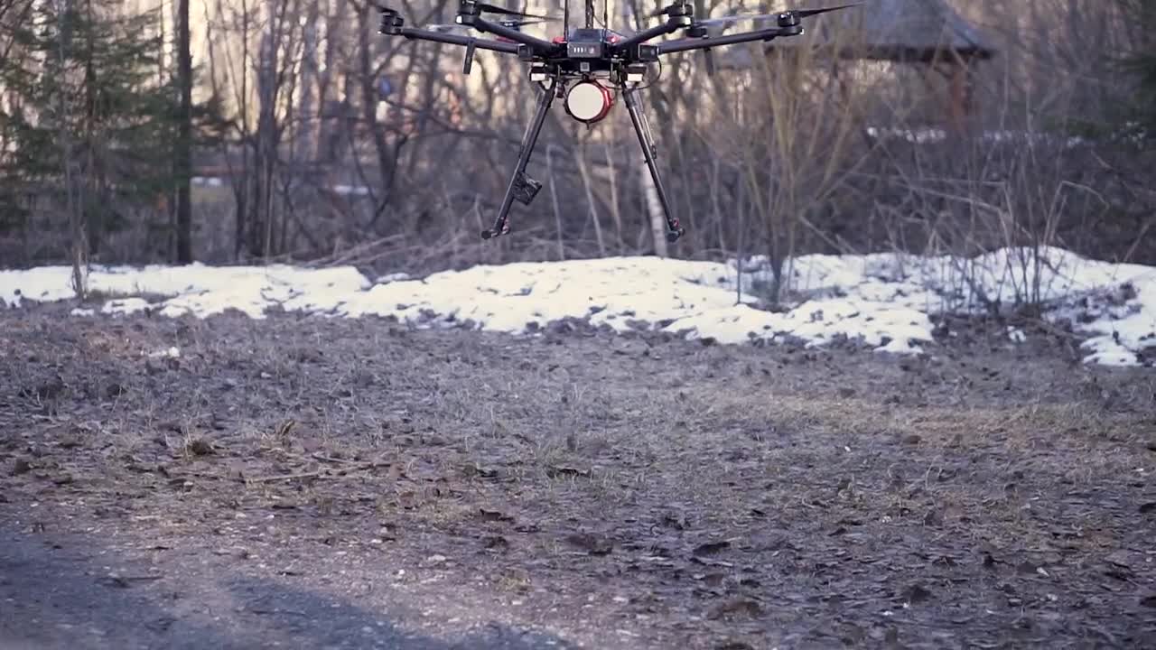 Stock Video Drone Landing In A Snowy Park Live Wallpaper For PC