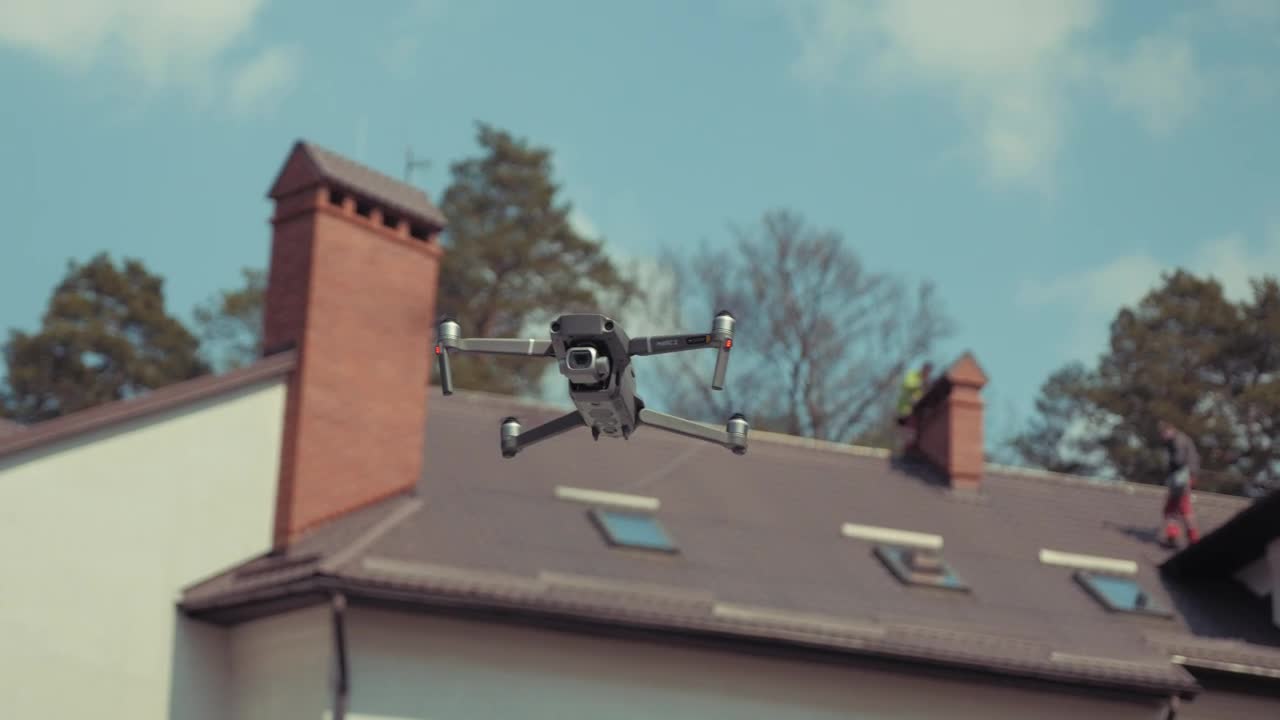 Stock Video Drone Hovering In Front Of A House Live Wallpaper For PC