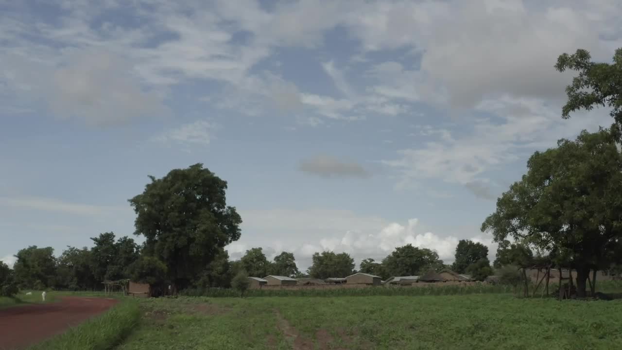 Stock Video Drone Flying Towards A Small Village Live Wallpaper For PC