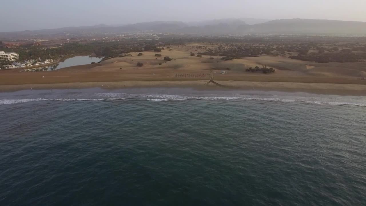 Stock Video Drone Flying Slowly Towards Land Live Wallpaper For PC