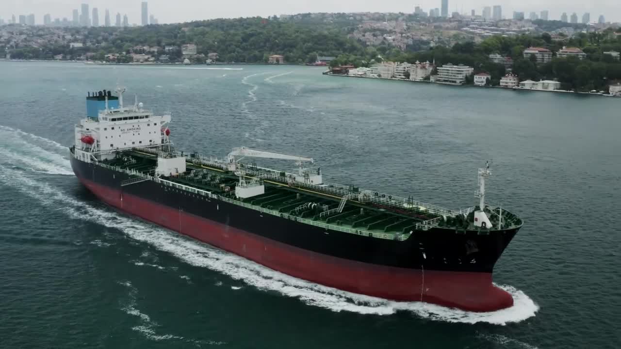 Stock Video Drone Flying Past A Cargo Ship Live Wallpaper For PC