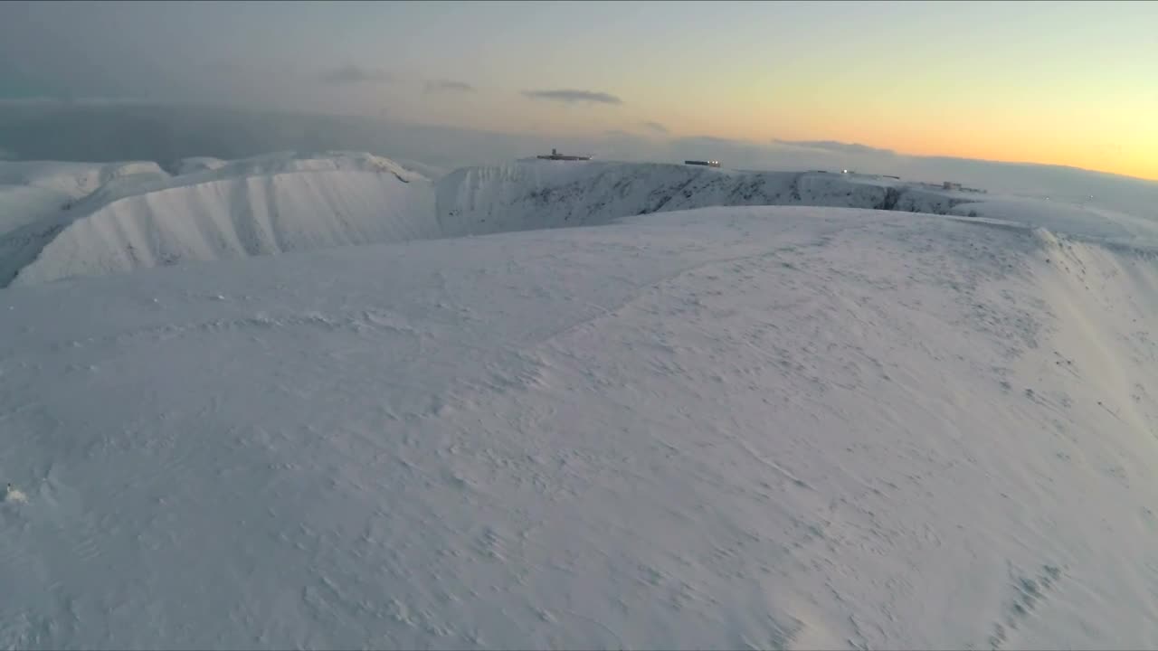 Stock Video Drone Flying Over Deep Snow Live Wallpaper For PC