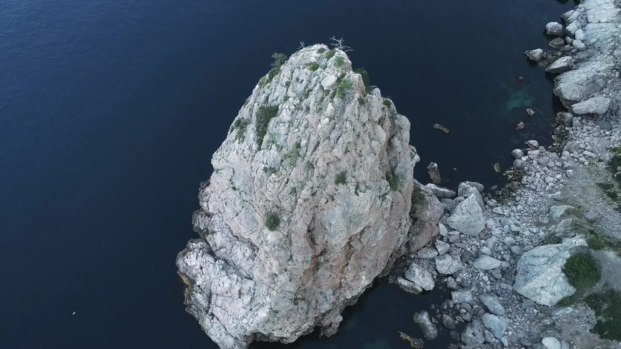 Stock Video Drone Flying Over Coastal Rocks Live Wallpaper For PC