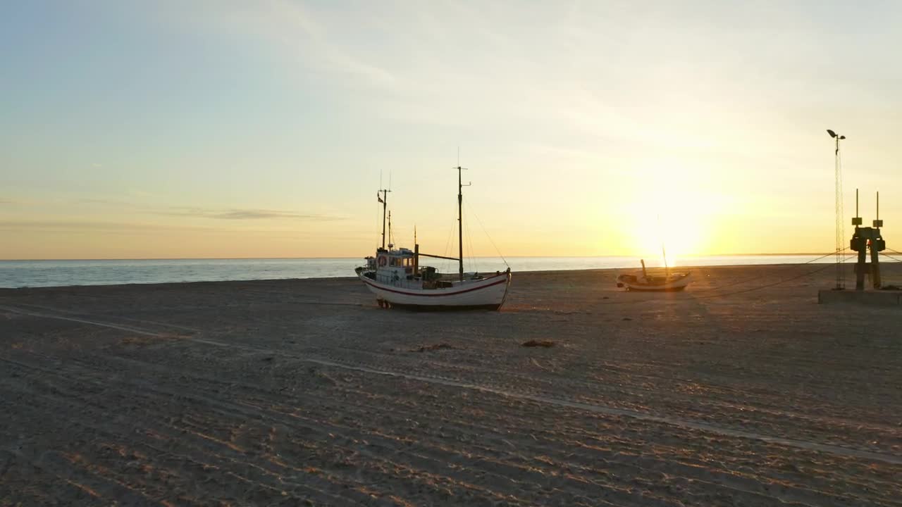 Stock Video Drone Flying Over Boats Live Wallpaper For PC