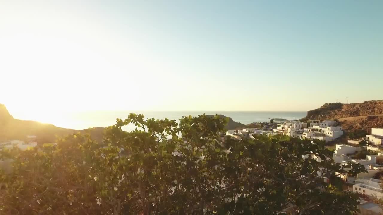 Stock Video Drone Flying Over A Small Village Live Wallpaper For PC